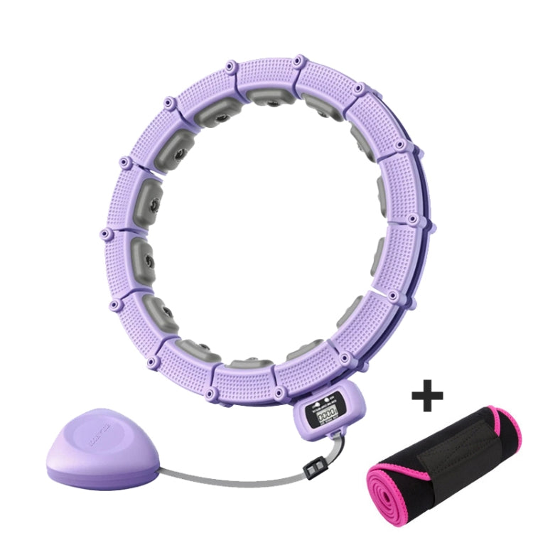 Smart Abdominal Ring Waist Trainer Magnet Massage Loss Weight Exercise Equipment With Belt Purple