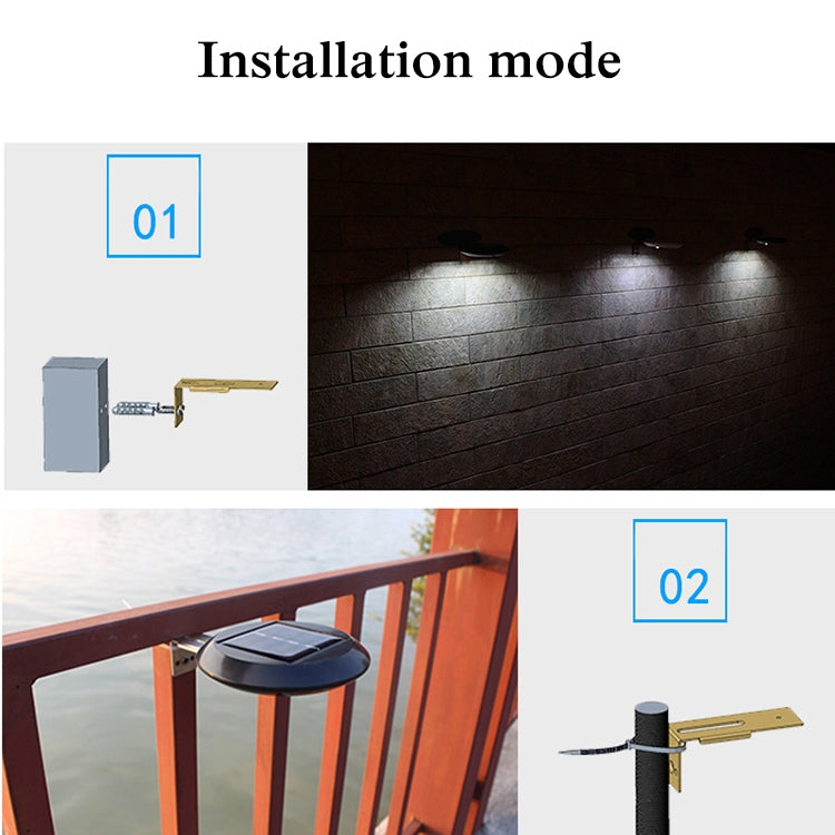 9 LEDs Outdoor Waterproof Garden Courtyard Round Solar Wall Light