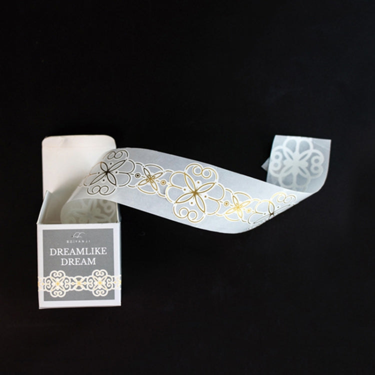 Vintage Lace Hollow Bronzing Tape DIY Sticker Label Stationery