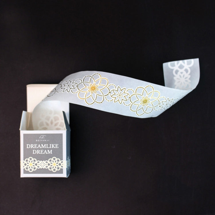 Vintage Lace Hollow Bronzing Tape DIY Sticker Label Stationery