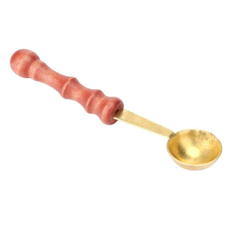 5 PCS Retro Seal Fire Paint Seal Spoon Wooden Melting Wax Dedicated Measuring Spoon
