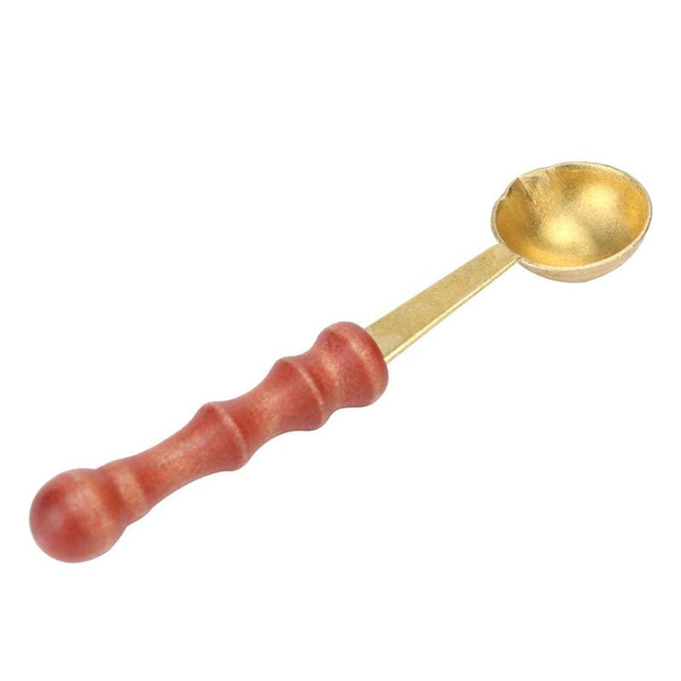 5 PCS Retro Seal Fire Paint Seal Spoon Wooden Melting Wax Dedicated Measuring Spoon