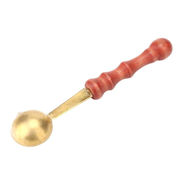 5 PCS Retro Seal Fire Paint Seal Spoon Wooden Melting Wax Dedicated Measuring Spoon