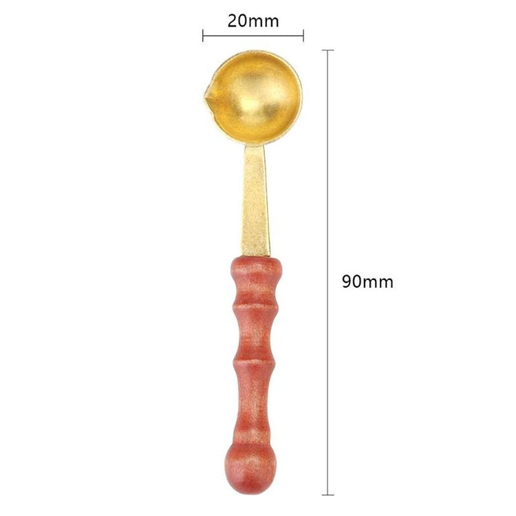 5 PCS Retro Seal Fire Paint Seal Spoon Wooden Melting Wax Dedicated Measuring Spoon