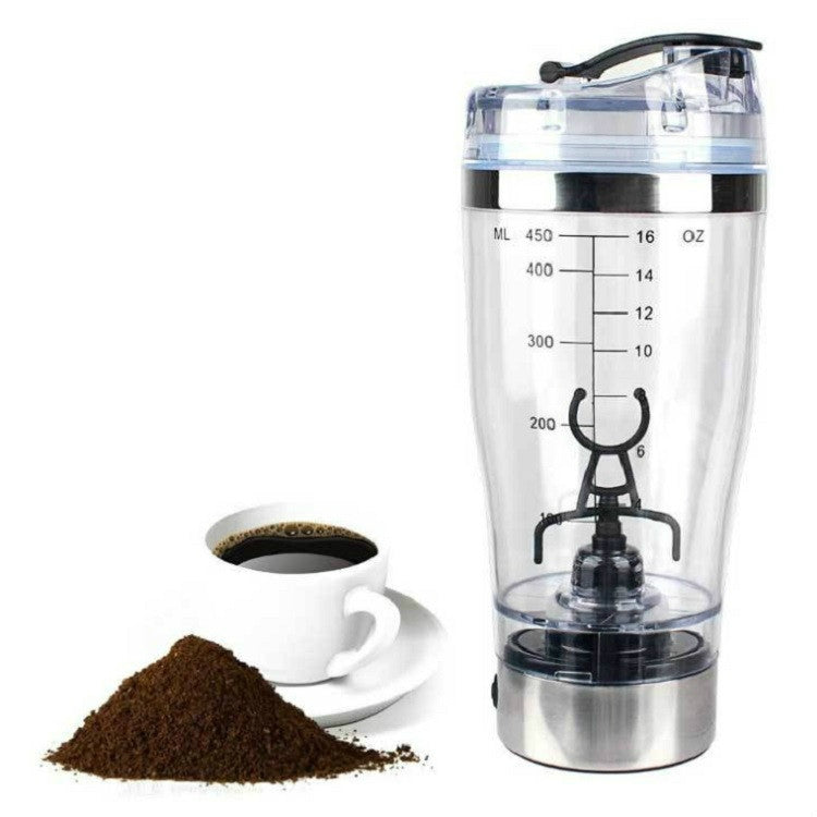 450ML USB Charging Automatic Automatic Mixing Cup Coffee Drinking  Stirring Cup(White)