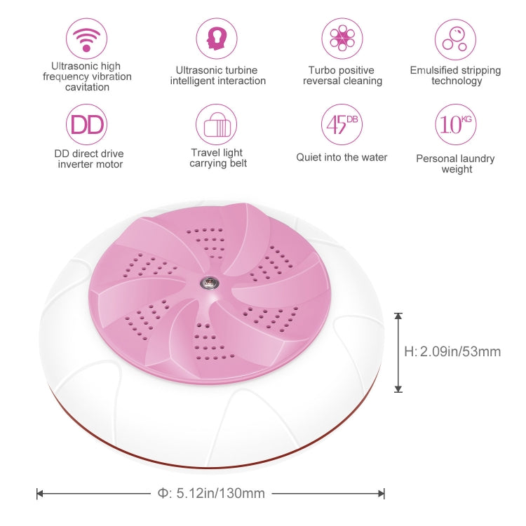 Portable Mini USB Ultrasonic Turbine Clothes Washer Washing Machine Laundry Cleaner Tool