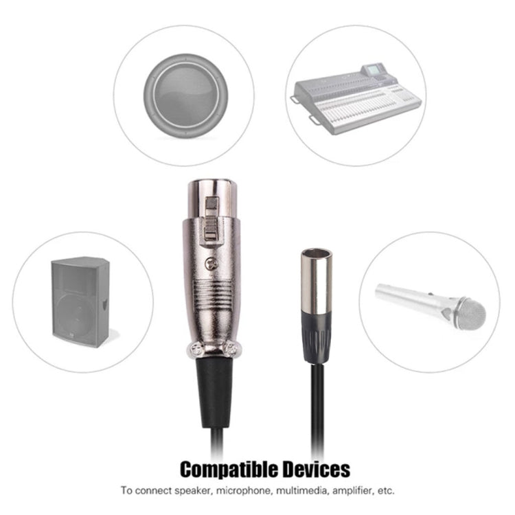 Xlrmini Caron Female To Mini Male Balancing Cable For 48V Sound Card Microphone Audio Cable, Length:0.5m