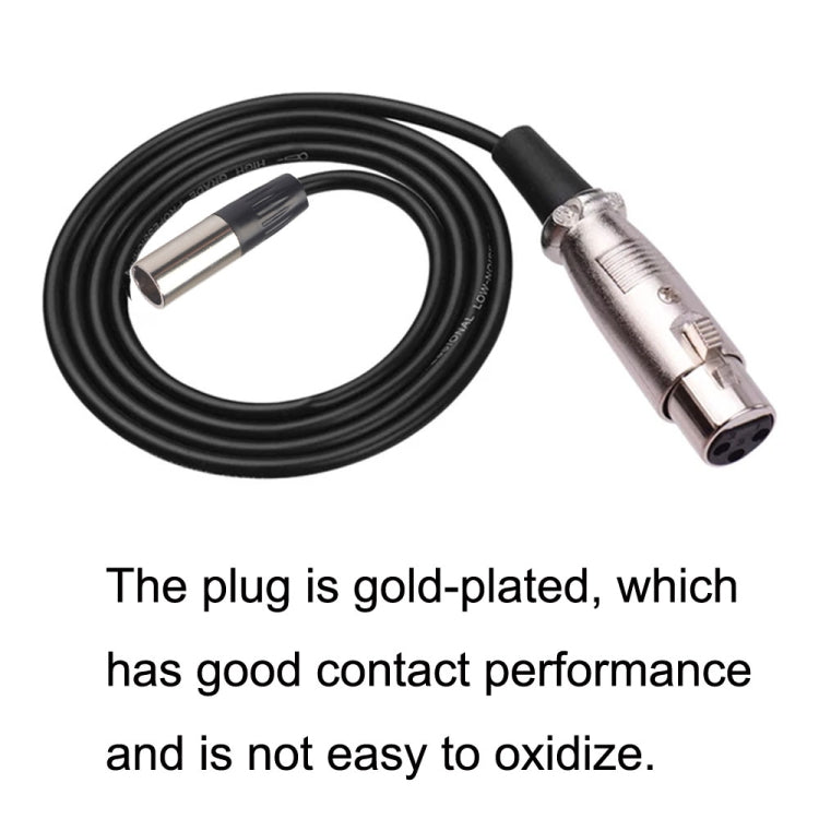 Xlrmini Caron Female To Mini Male Balancing Cable For 48V Sound Card Microphone Audio Cable, Length:1.5m