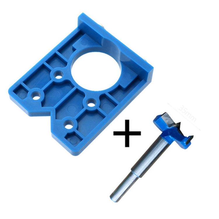 35mm Woodworking Hinge Opening Door Panel Hinge Positioner Punching Installation Auxiliary Tool, Style:Single + Hole Opener