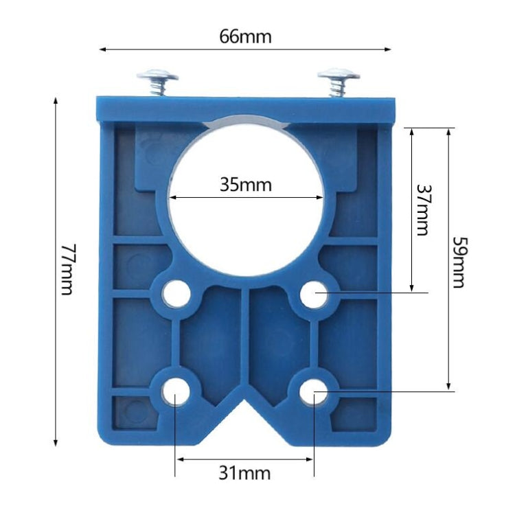 35mm Woodworking Hinge Opening Door Panel Hinge Positioner Punching Installation Auxiliary Tool, Style:Single + Hole Opener