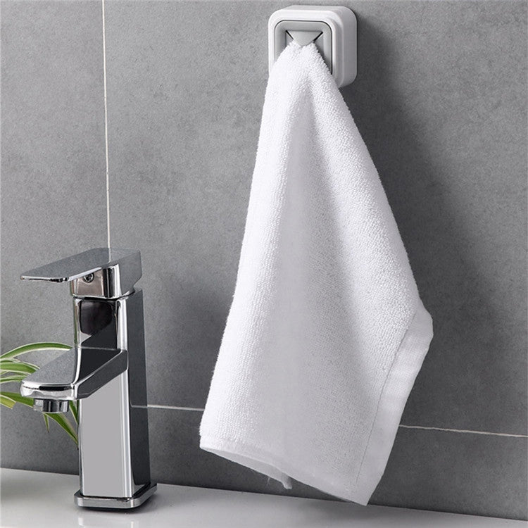 Wall-mounted Plastic Free Punch Towel Rack Kitchen Dish Cloth Hook