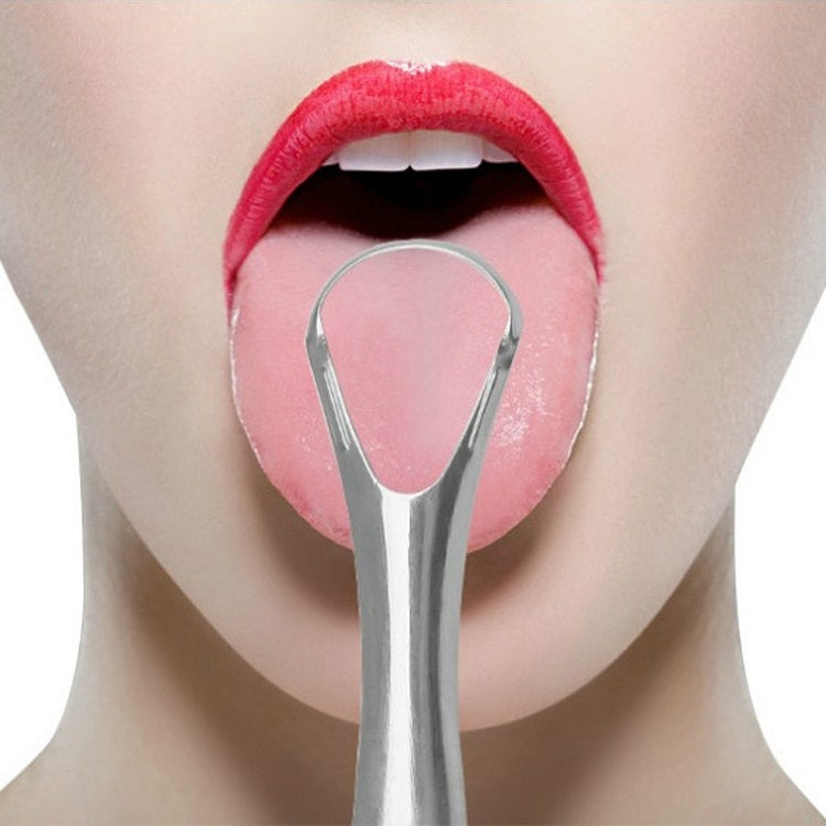 Oral Cleaning Stainless Steel Tongue Scraper, Specification:14.6 Ã— 2.4 cm