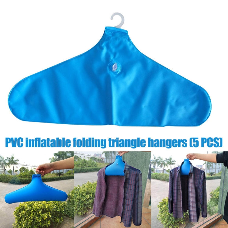 Portable Plastic Clothes Hanging Folding Inflatable Drying Rack(Blue)