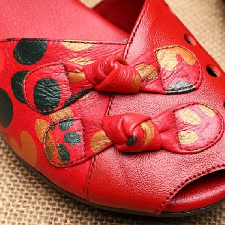 Women Shoes Leather Square Dance Thick Heel Shoes, Size:39