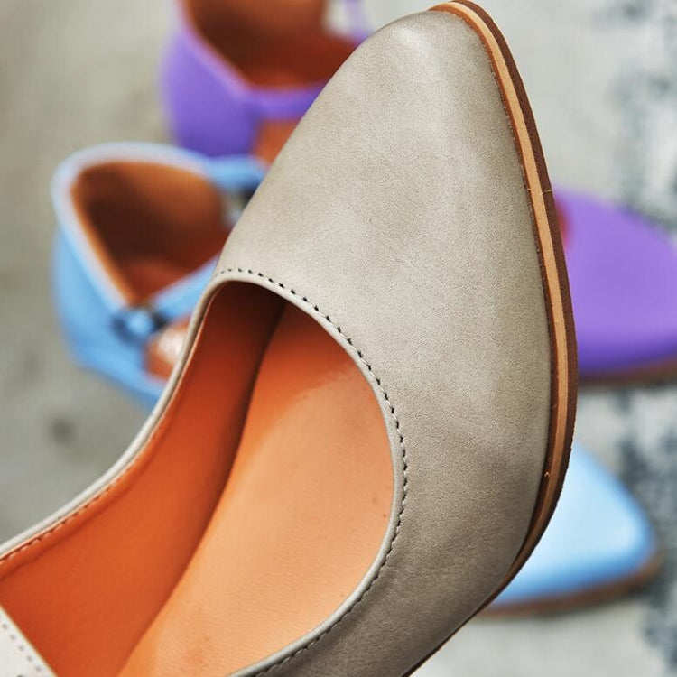 Women Shoes Plus Size Double Buckle Heel Heels, Size:35