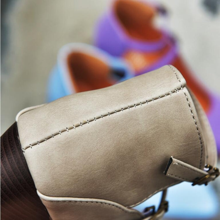 Women Shoes Plus Size Double Buckle Heel Heels, Size:35