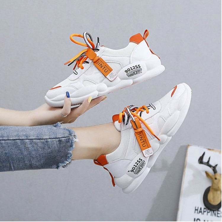 Women Shoes Bright Color Breathable Mesh Sneakers, Size:37