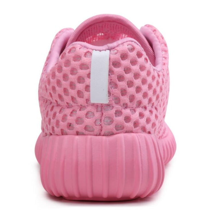 Women Shoes Flat Bottom Breathable Mesh Deodorant Soft Sole Sneakers, Size:37(White)