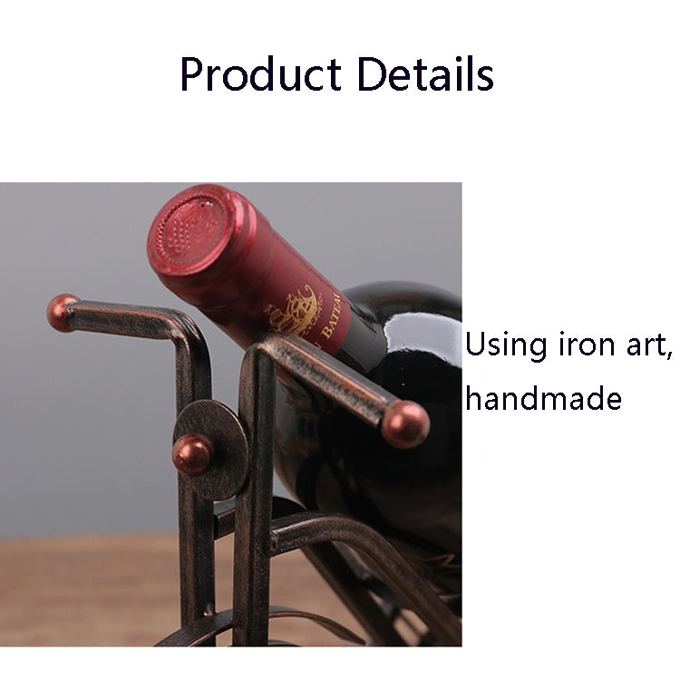 Wrought Iron Metal Tricycle Wine Rack Decorations Home Living Room Dining Table Wine Cabinet Decorations