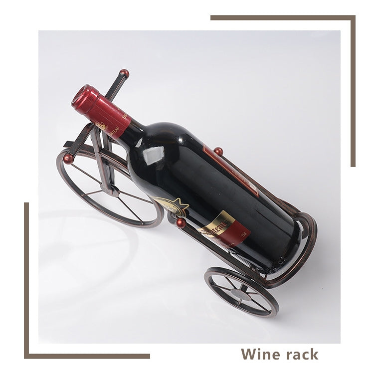 Wrought Iron Metal Tricycle Wine Rack Decorations Home Living Room Dining Table Wine Cabinet Decorations