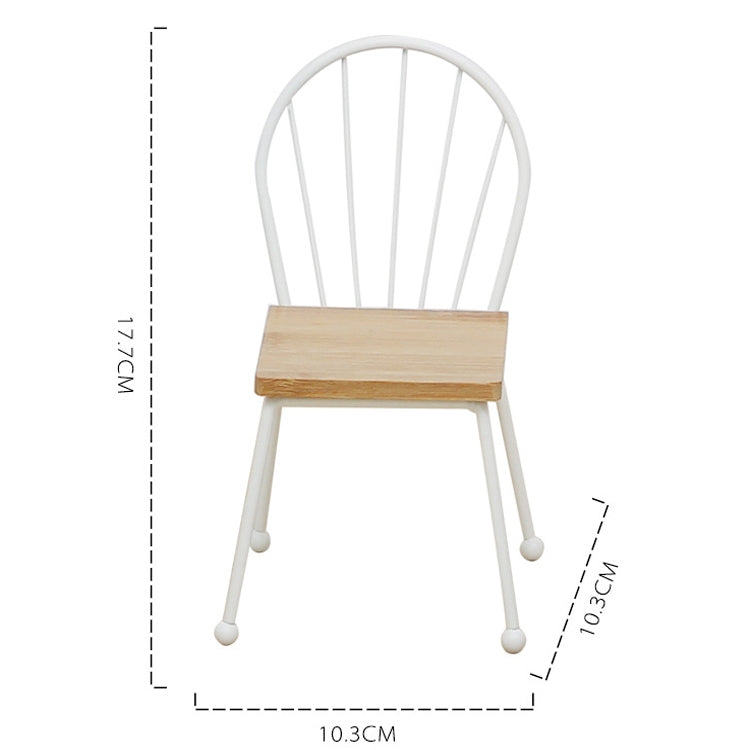 Solid Wood Mini Chair Decorations Micro Landscape Photography Props