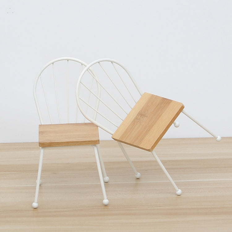 Solid Wood Mini Chair Decorations Micro Landscape Photography Props