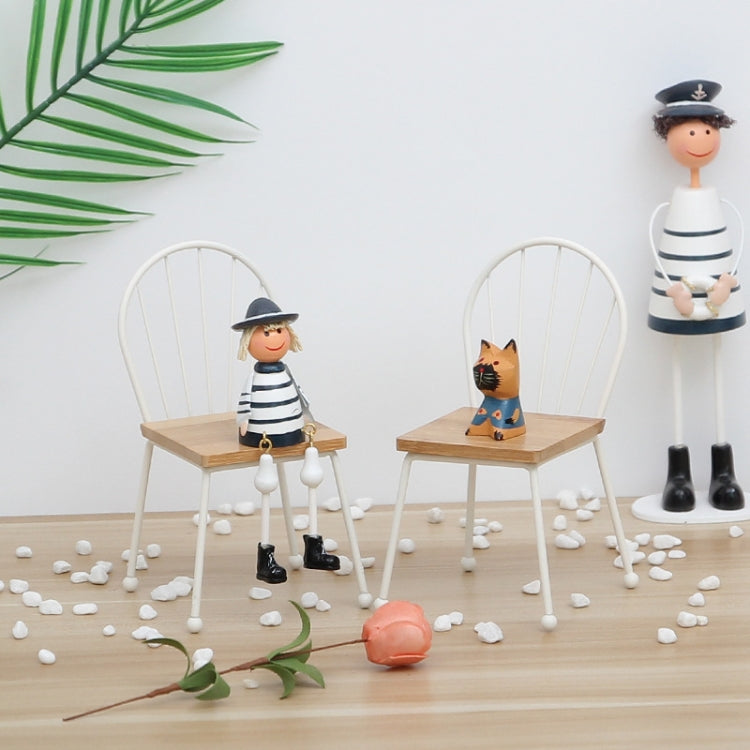 Solid Wood Mini Chair Decorations Micro Landscape Photography Props