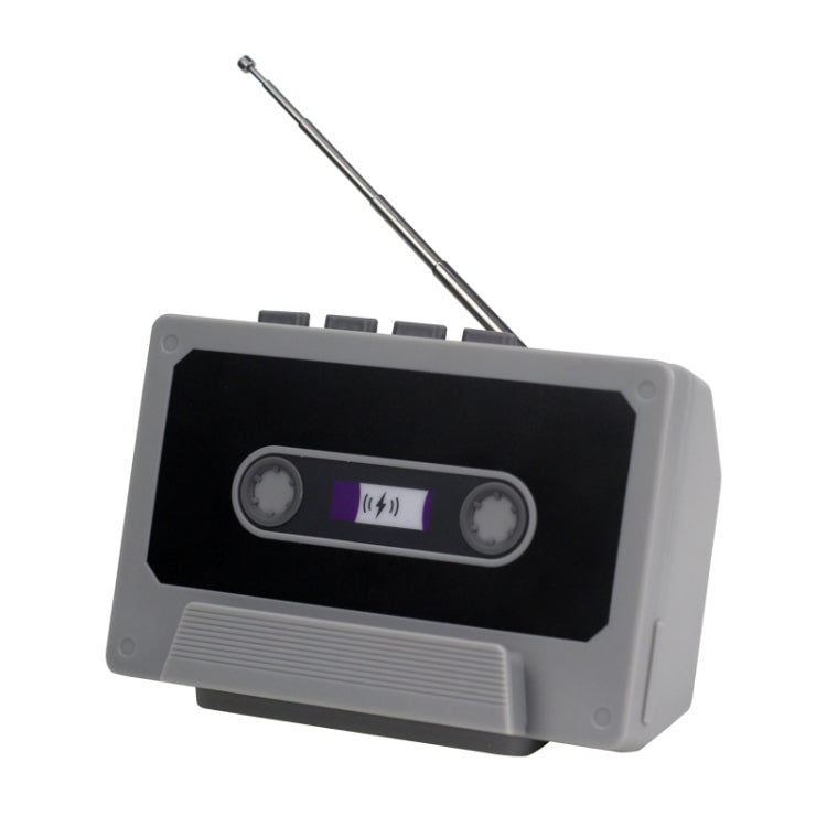TYX-TV Mobile Phone Desktop Stand Retro Cute Speaker Radio, Color:Light Grey(Bluetooth Models)