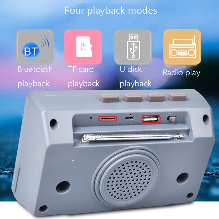 TYX-TV Mobile Phone Desktop Stand Retro Cute Speaker Radio, Color:Dark Grey(Bluetooth Models)
