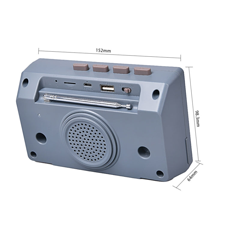 TYX-TV Mobile Phone Desktop Stand Retro Cute Speaker Radio, Color:Dark Grey(Bluetooth Models)