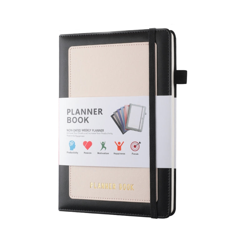 YMX-018 A5 Weekly Plan Monthly Plan Book Self-Regulation Strap Notebook Without Sticker