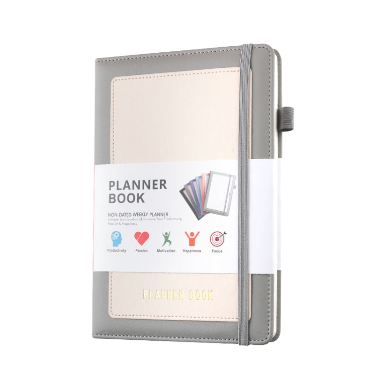 YMX-018 A5 Weekly Plan Monthly Plan Book Self-Regulation Strap Notebook Without Sticker