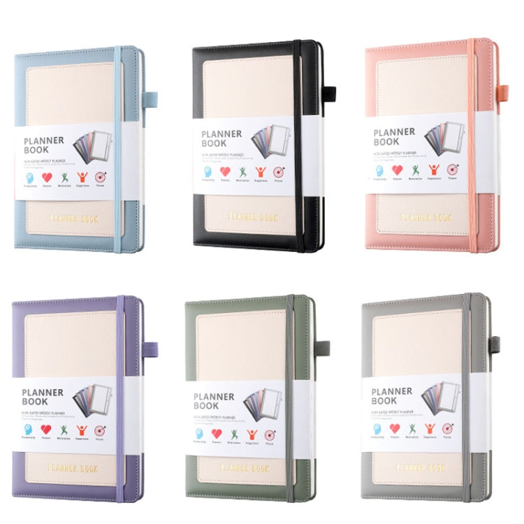 YMX-018 A5 Weekly Plan Monthly Plan Book Self-Regulation Strap Notebook Without Sticker