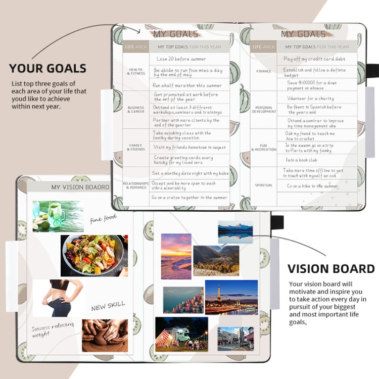 YMX-018 A5 Weekly Plan Monthly Plan Book Self-Regulation Strap Notebook Without Sticker