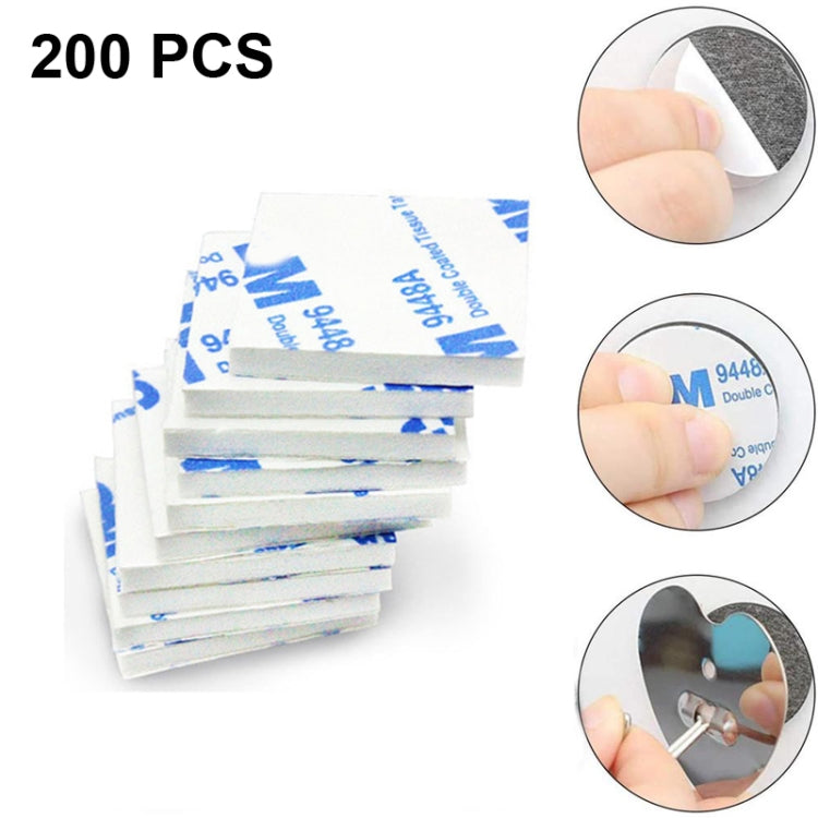 200 PCS 20x30x1.5 Square EVA Foam Double-sided Adhesive High-viscosity Sponge Sticker