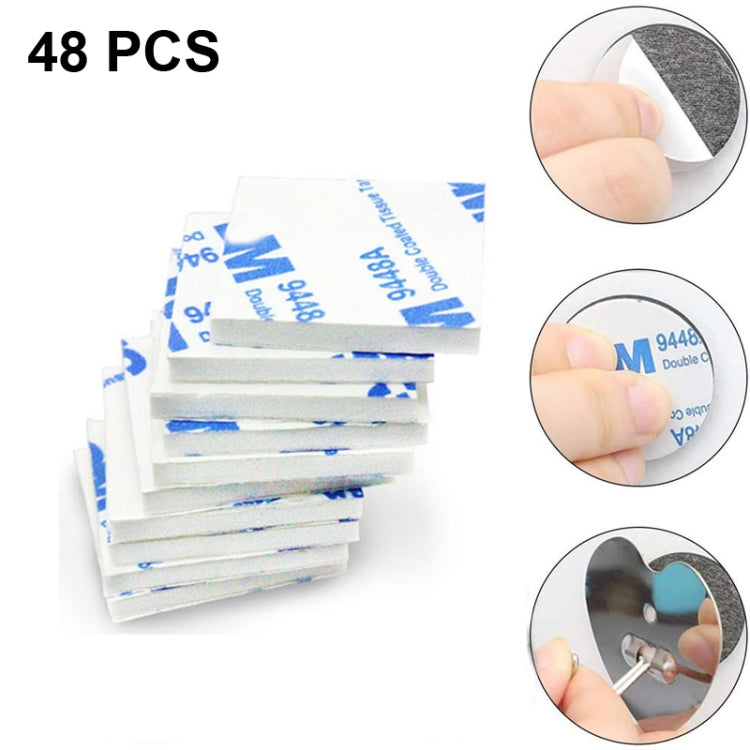 48 PCS 54x85x1.5mm Square EVA Foam Double-sided Adhesive High-viscosity Sponge Sticker