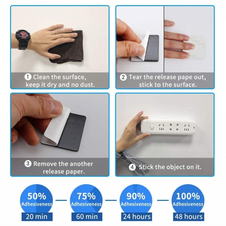 48 PCS 76x76x1.5mm Square EVA Foam Double-sided Adhesive High-viscosity Sponge Sticker