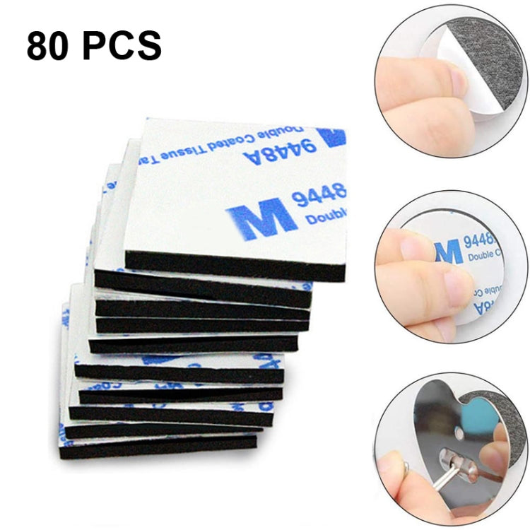 80 PCS 40x60x1.5mm Square EVA Foam Double-sided Adhesive High-viscosity Sponge Sticker