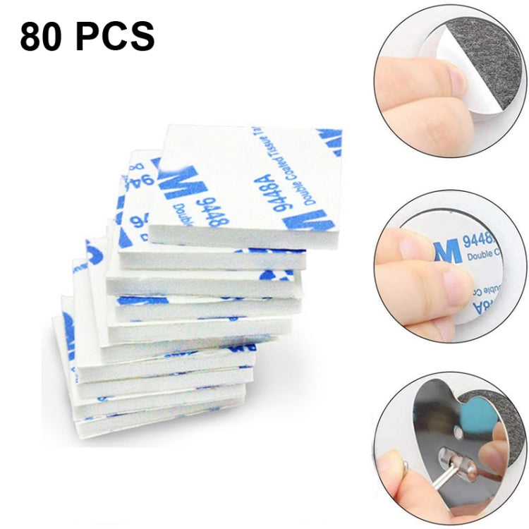 80 PCS 43x54x1.5mm Square EVA Foam Double-sided Adhesive High-viscosity Sponge Sticker