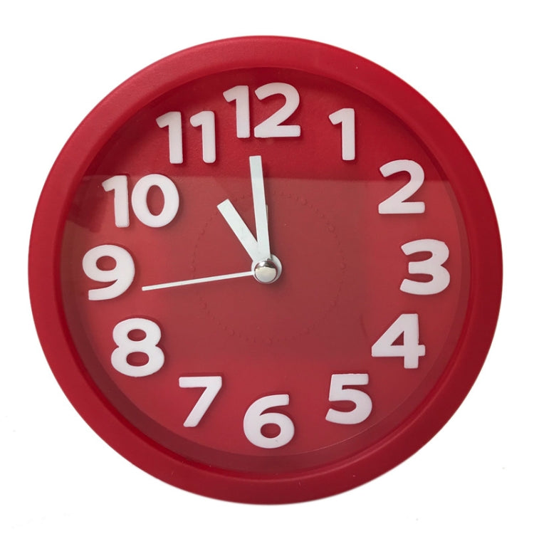 Round 12cm Candy Color Stereo Digital Silent Alarm Clock Children Student Alarm Clock