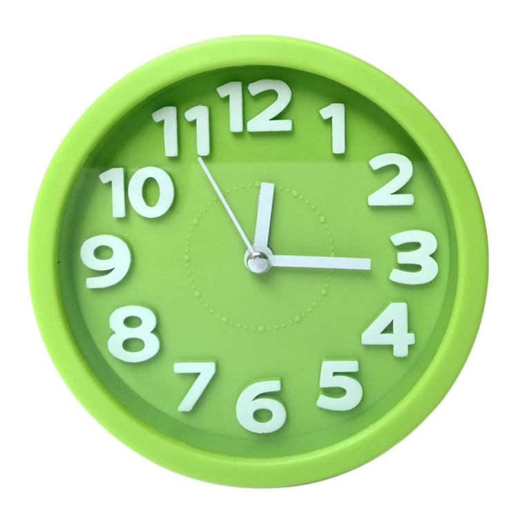 Round 12cm Candy Color Stereo Digital Silent Alarm Clock Children Student Alarm Clock