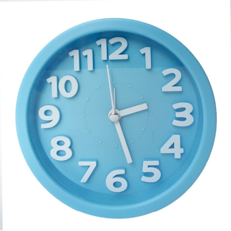 Round 12cm Candy Color Stereo Digital Silent Alarm Clock Children Student Alarm Clock