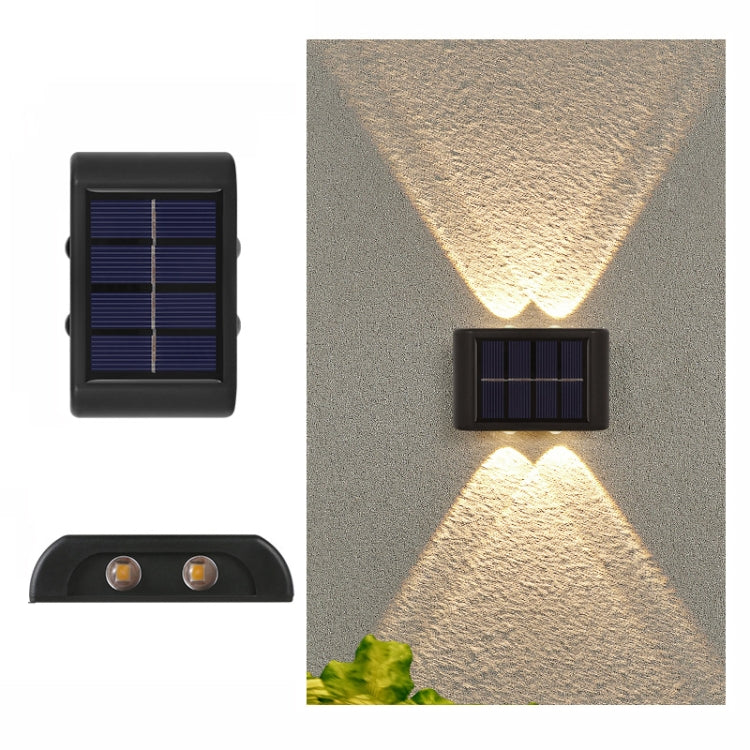 4LED NiMH Solar Wall Lamp Outdoor Waterproof Up And Down Double-headed Spotlights
