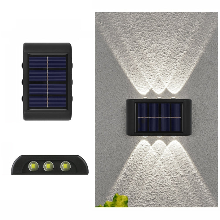6LED NiMH Solar Wall Lamp Outdoor Waterproof Up And Down Double-headed Spotlights