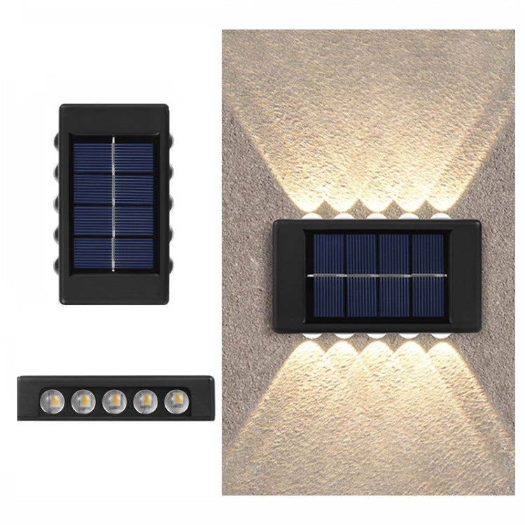 10LED NiMH Solar Wall Lamp Outdoor Waterproof Up And Down Double-headed Spotlights