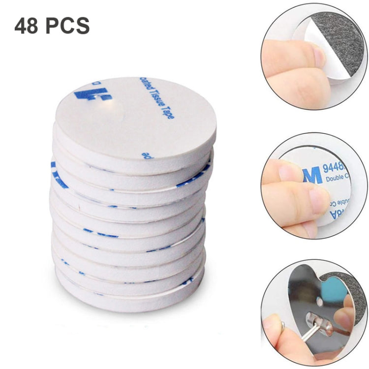 48 PCS 60x1.5mm Round EVA Foam Double-sided Adhesive Strong High-viscosity Sponge Sticker