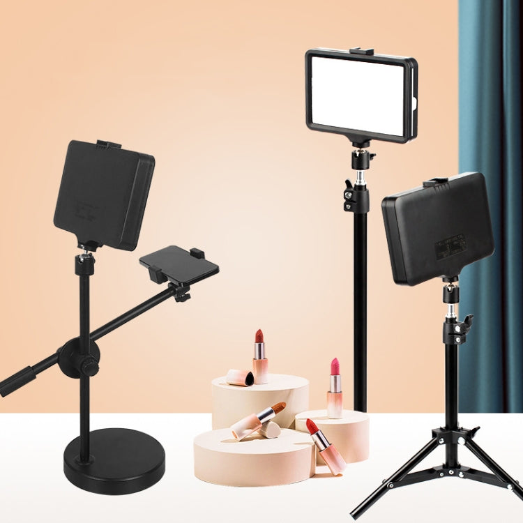 6 Inch 3200-5500K Three-color Temperature Photography Flat-panel Live Fill Light,Spec: 0.5m Bracket +Bluetooth RC