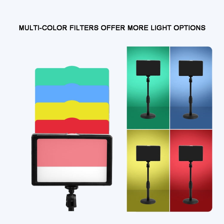 6 Inch 3200-5500K Three-color Temperature Photography Flat-panel Live Fill Light,Spec: 0.5m Bracket +Bluetooth RC