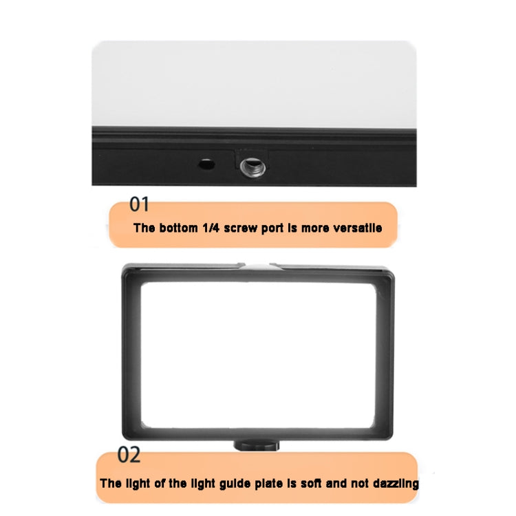 6 Inch 3200-5500K Three-color Temperature Photography Flat-panel Live Fill Light,Spec: 2.1m Bracket