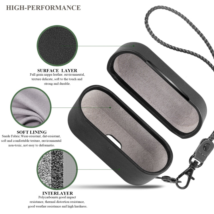 Wireless Earphone Protective Shell Leather Case Split Storage Box For Airpods Pro